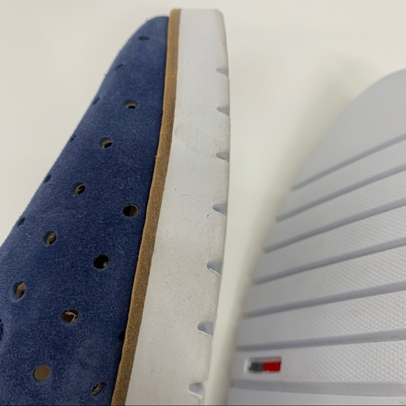 Johnston & Murphy Preppy Blue Perforated Suede Slip On Loafer Elevated Sneaker - Picture 12 of 15